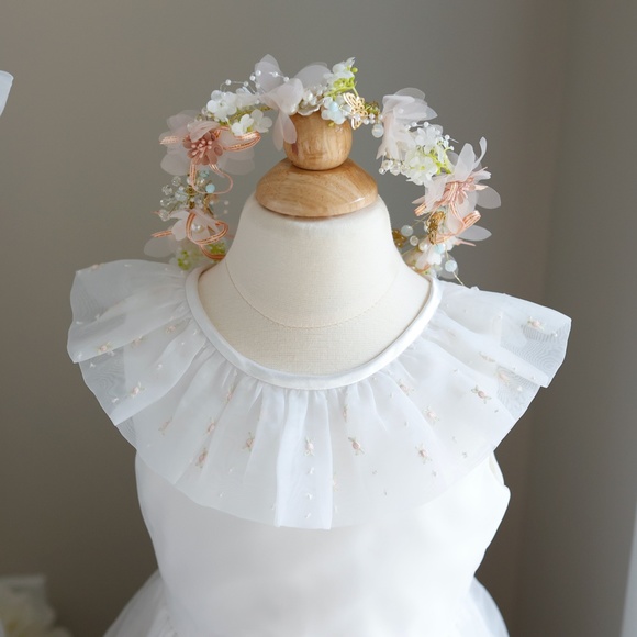 Strasburg Dress Heirloom White Organza Size 10  Flower Girl Special Occasion - Picture 4 of 13